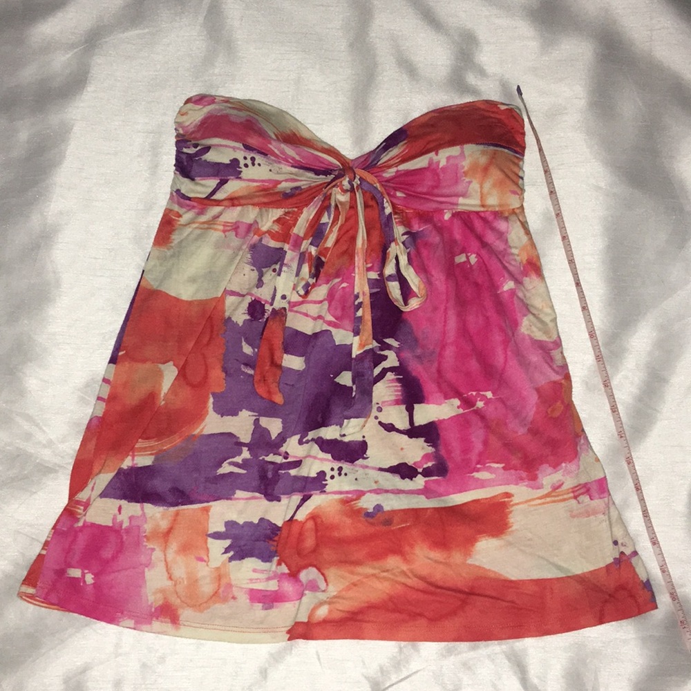 Strapless Sweetheart Tank Top w/ front tie